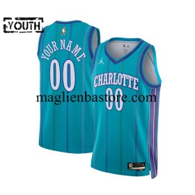 Maglia NBA Charlotte Hornets Personalizzate Jordan 2023-2024 Classic Edition Blu Swingman - Bambino